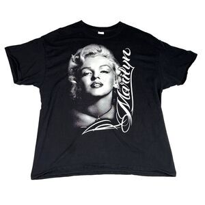 Vintage Marilyn Monroe Black T Shirt  XL Retro Hollywood Icon Classic Glam Tee